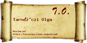 Tarnóczi Olga névjegykártya